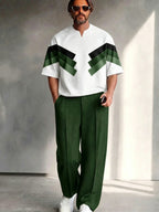 Men's Short Sleeve Shirt and Wide Leg Pants Set product image 8