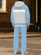 Men's Colorblock Half-Zip Hoodie & Pants Set