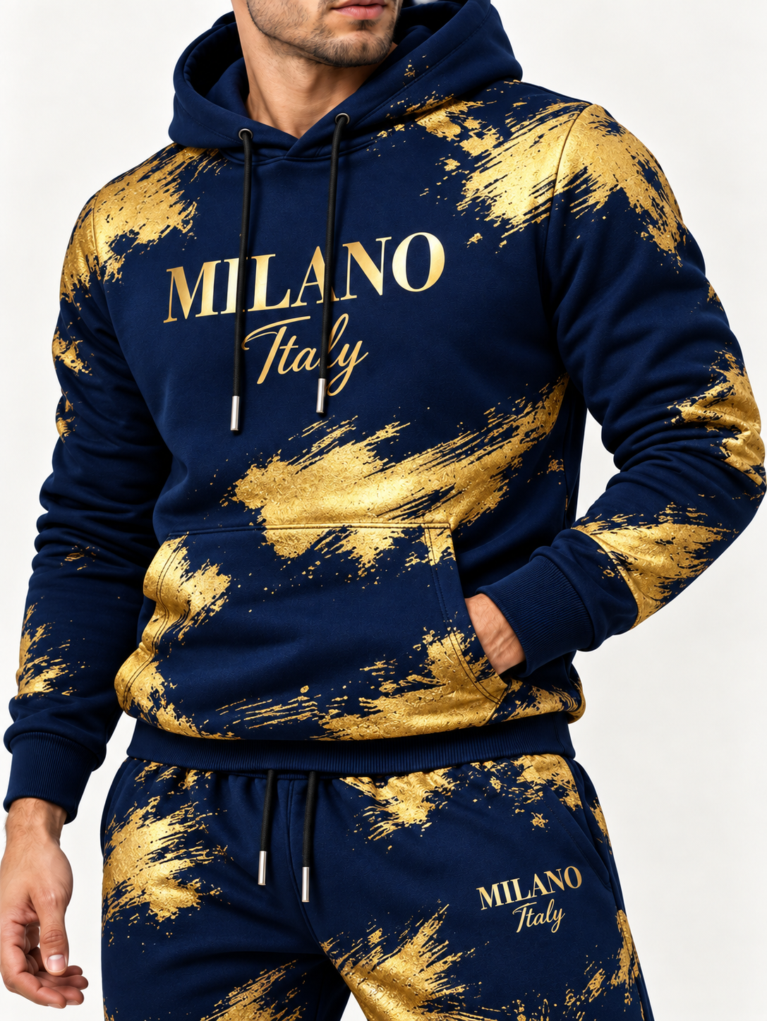 Milano Geometric Men's Hoodie & Jogger Set