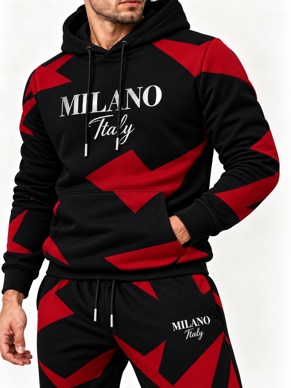 Milano Geometric Men's Hoodie & Jogger Set