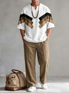 Men's Short Sleeve Shirt and Wide Leg Pants Set product image 2