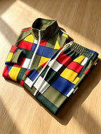 Men's Stand Collar Zip-Up Jacket and Pants Set product image 5