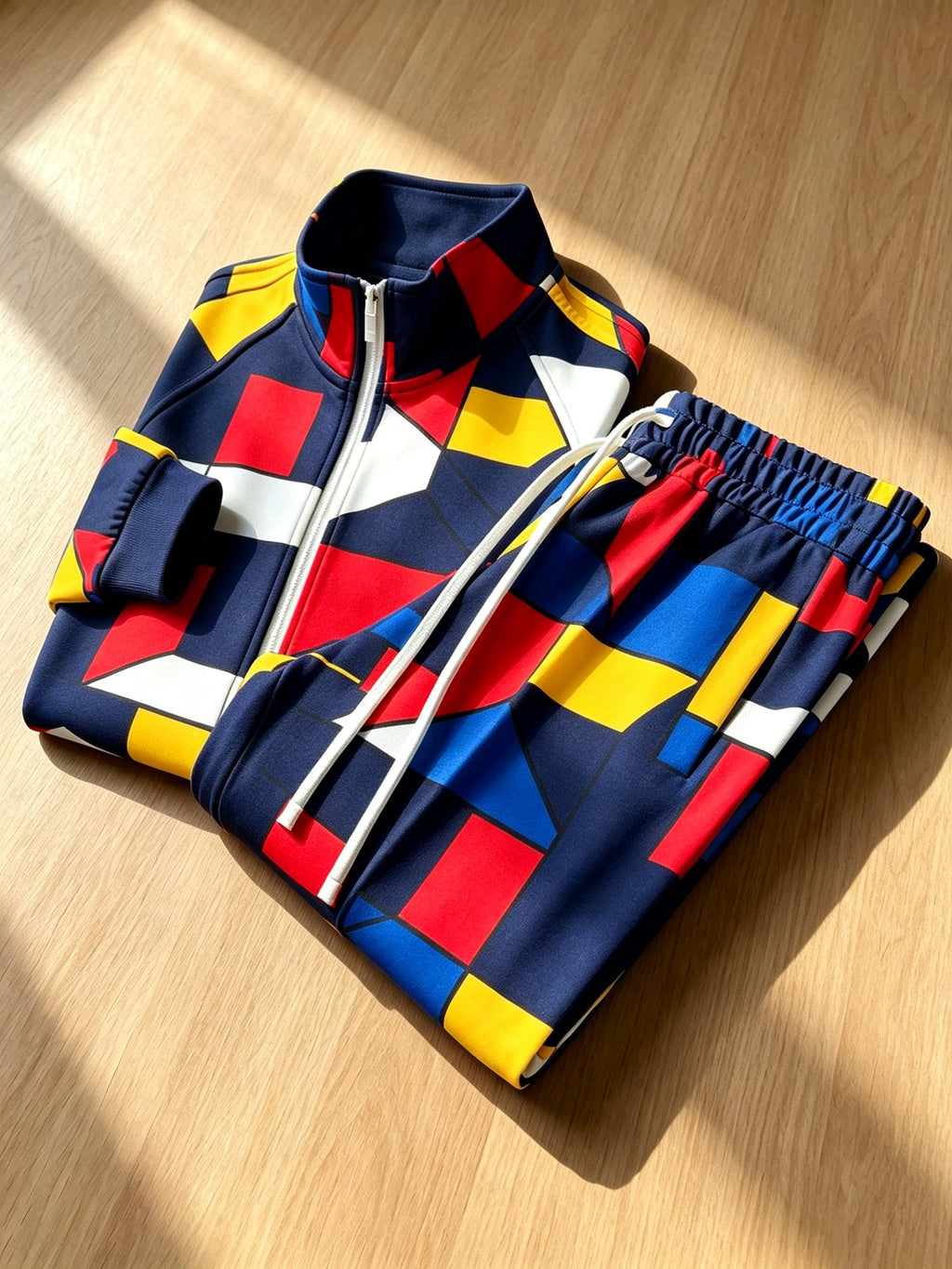 Men's Stand Collar Zip-Up Jacket and Pants Set product image 8