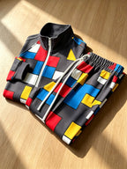 Men's Stand Collar Zip-Up Jacket and Pants Set product image 12