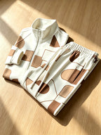 Men's Stand Collar Zip-Up Jacket and Pants Set product image 13