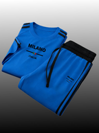 2026 New Crew-Neck Long-Sleeve Top and Pants Two-Piece Set with Milan Print