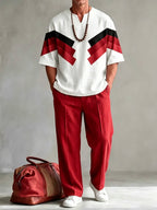 Men's Short Sleeve Shirt and Wide Leg Pants Set product image 4