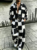 Men's Resort Print Long Sleeve Shirt and Pants Set product image 2