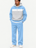 Men's Colorblock Half-Zip Hoodie & Pants Set