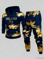 Milano Geometric Men's Hoodie & Jogger Set