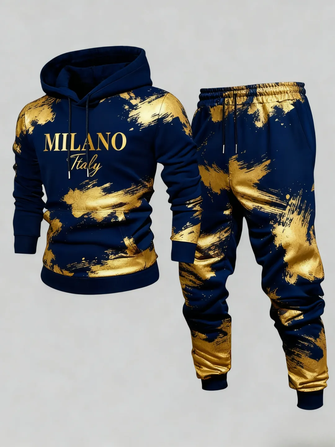 Milano Geometric Men's Hoodie & Jogger Set