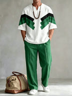 Men's Short Sleeve Shirt and Wide Leg Pants Set product image 7