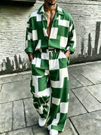 Men's Resort Print Long Sleeve Shirt and Pants Set product image 7