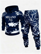 Milano Geometric Men's Hoodie & Jogger Set