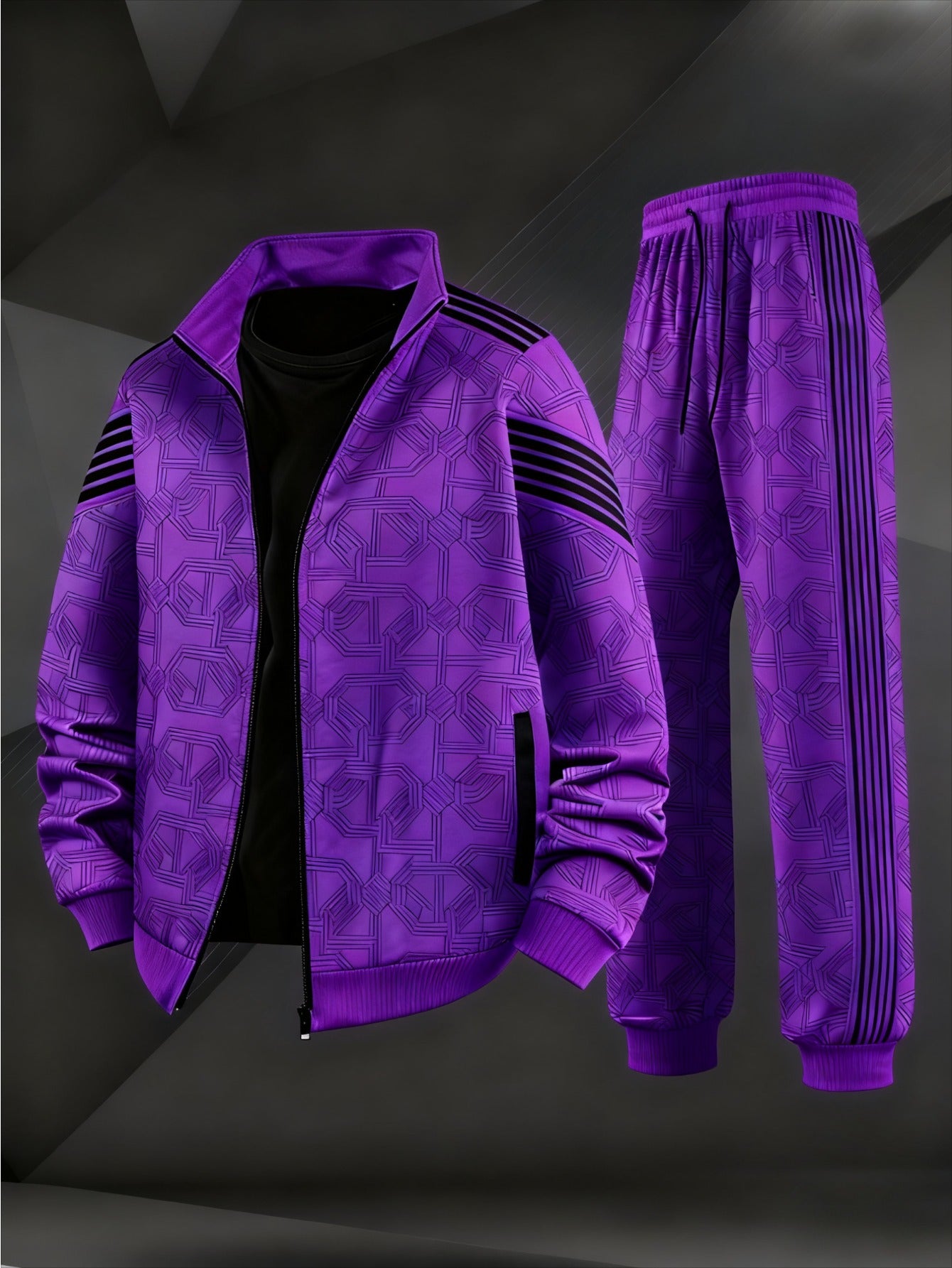 Men's Striped Long Sleeve Sportswear Set product image 7