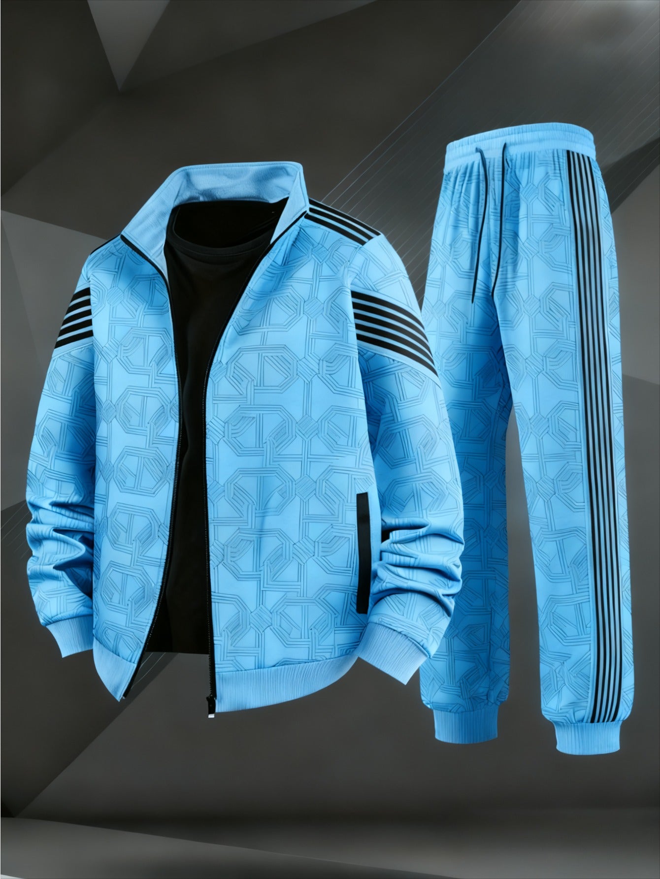 Men's Striped Long Sleeve Sportswear Set product image 2