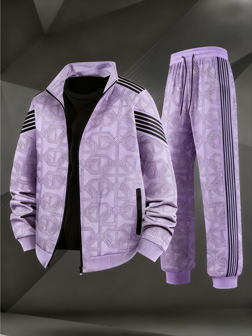 Men's Striped Long Sleeve Sportswear Set product image 13