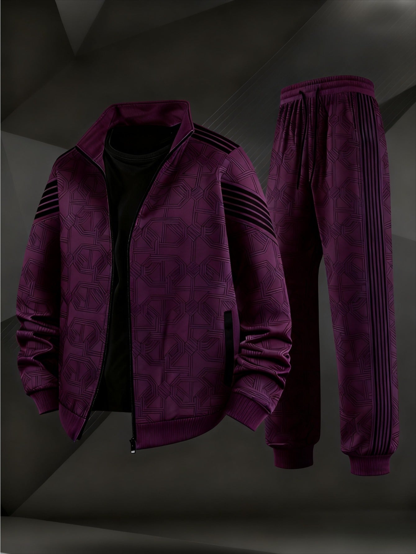 Men's Striped Long Sleeve Sportswear Set product image 14