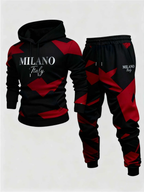 Milano Geometric Men's Hoodie & Jogger Set