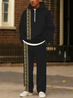 Men's Colorblock Half-Zip Hoodie & Pants Set
